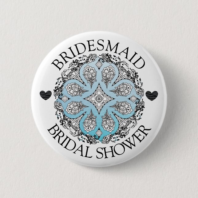 Badge Rond 5 Cm Bouton Fête des mariées de Bridesmaid (Devant)