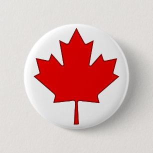 Badge Rond 5 Cm Bouton Feuille d'érable du Canada