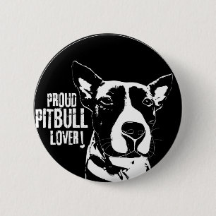 BADGE ROND 5 CM BOUTON FIER D'AMANT DE PITBULL