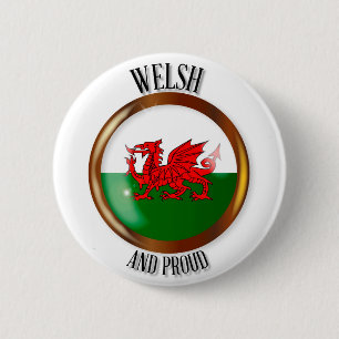 Badge Rond 5 Cm Bouton fier de drapeau de Gallois