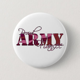 Badge Rond 5 Cm Bouton fier de fiancée d'armée