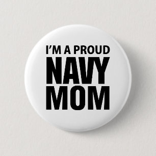 Badge Rond 5 Cm Bouton fier de maman de marine