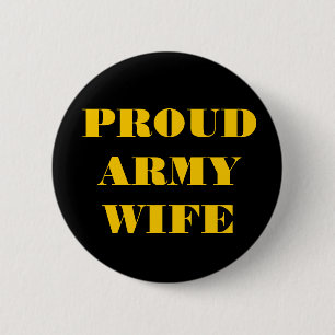 Badge Rond 5 Cm Bouton Fière épouse de l'armée