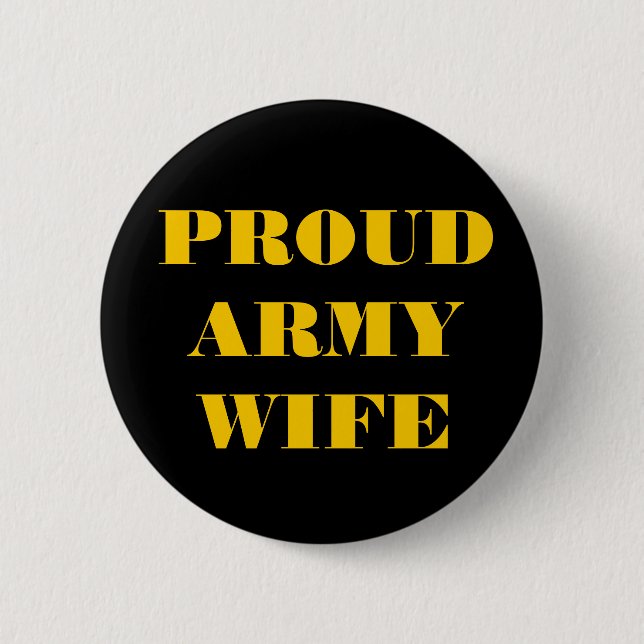 Badge Rond 5 Cm Bouton Fière épouse de l'armée (Devant)