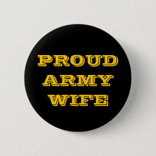 Badge Rond 5 Cm Bouton Fière épouse de l'armée