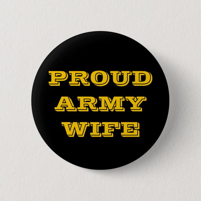Badge Rond 5 Cm Bouton Fière épouse de l'armée (Devant)