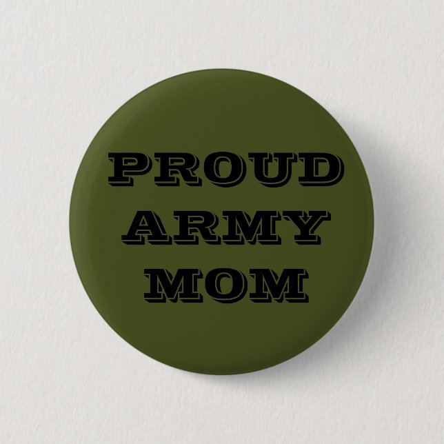 Badge Rond 5 Cm Bouton Fière maman armée (Devant)