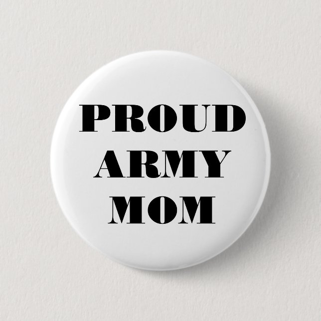Badge Rond 5 Cm Bouton Fière maman armée (Devant)