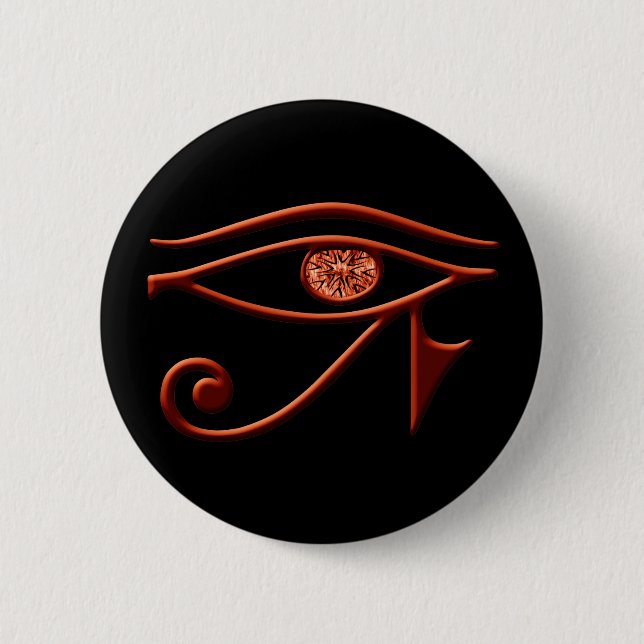 Badge Rond 5 Cm Bouton Fiery Oeil De Horus (Devant)