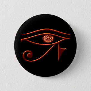 Badge Rond 5 Cm Bouton Fiery Oeil De Horus