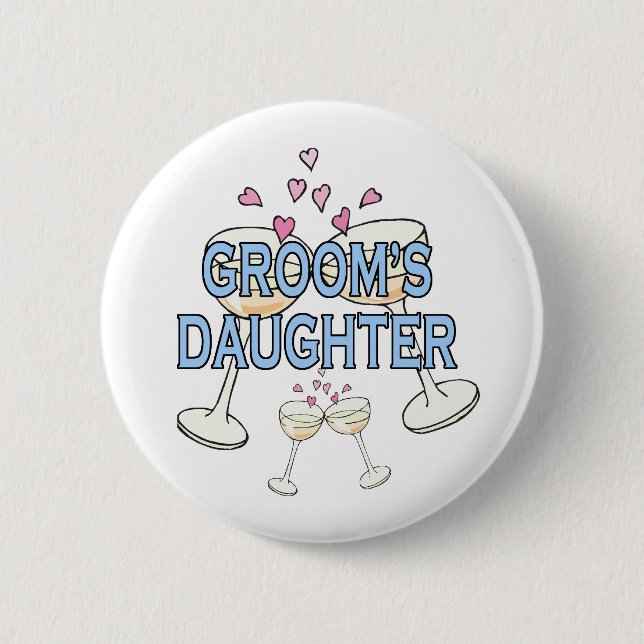 Badge Rond 5 Cm Bouton : Fille de la chambre (Devant)