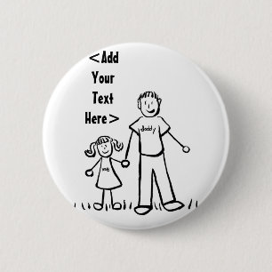 Badge Rond 5 Cm Bouton fille de papa