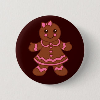 Badge Rond 5 Cm Bouton fille pain d'épices