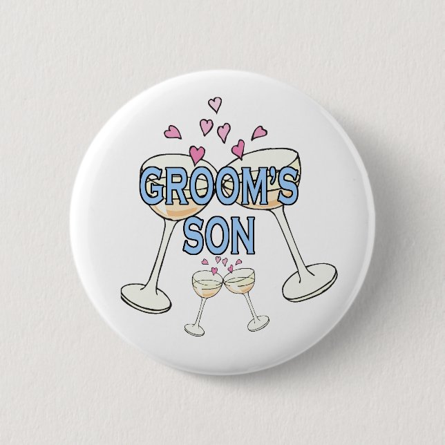 Badge Rond 5 Cm Bouton : Fils de Groom (Devant)