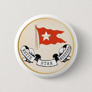 Badge Rond 5 Cm Bouton Fin de semaine de l'étoile blanche