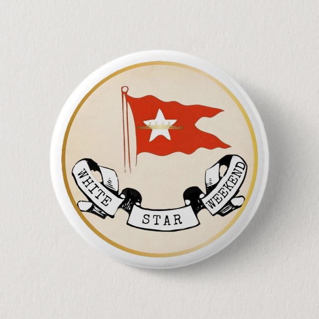 Badge Rond 5 Cm Bouton Fin de semaine de l'étoile blanche (Devant)