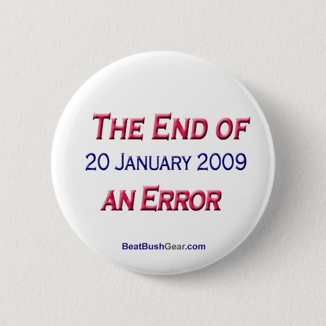 Badge Rond 5 Cm Bouton "Fin d'une erreur" (Devant)