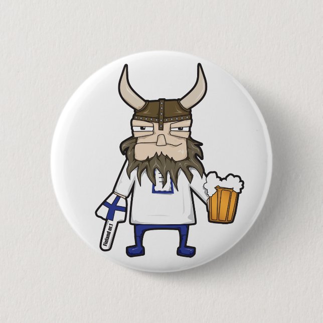 Badge Rond 5 Cm Bouton finlandais de Viking (Devant)