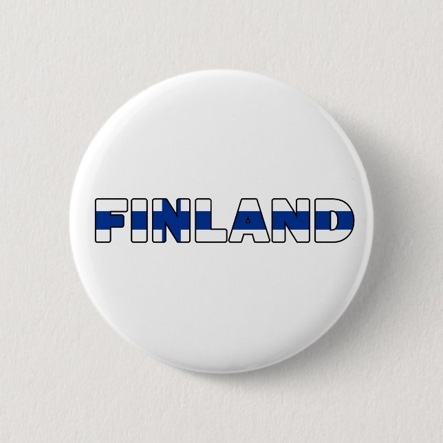 Badge Rond 5 Cm Bouton Finlande (Devant)