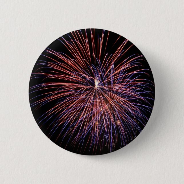 Badge Rond 5 Cm Bouton Fireworks (Devant)