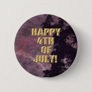 Badge Rond 5 Cm Bouton Fireworks 16 4 juillet
