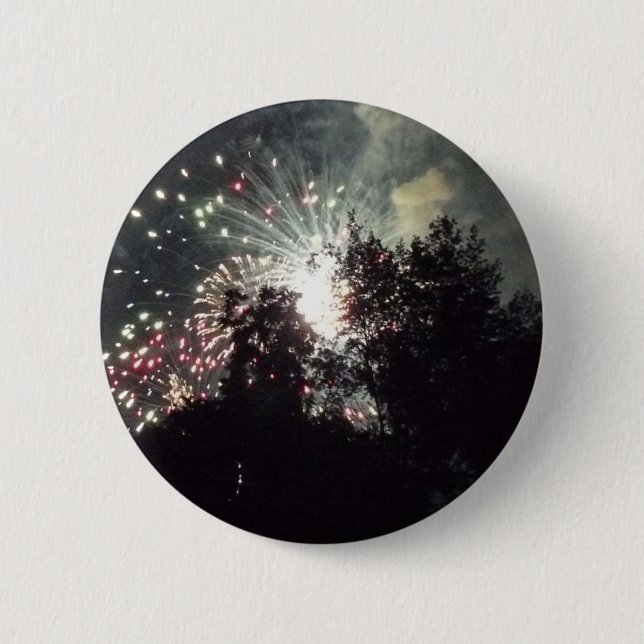 Badge Rond 5 Cm Bouton Fireworks 18 (Devant)
