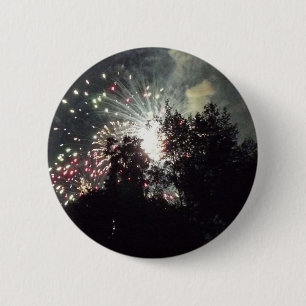 Badge Rond 5 Cm Bouton Fireworks 18