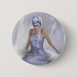 Badge Rond 5 Cm Bouton Flamme d'hiver