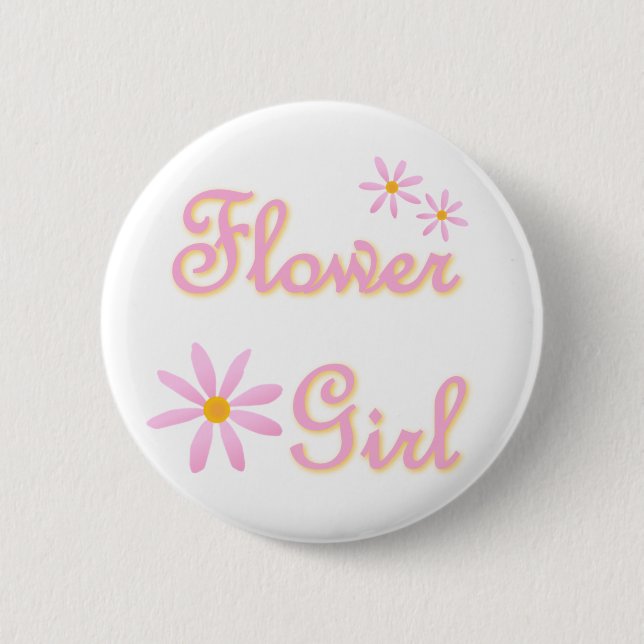 Badge Rond 5 Cm Bouton Fleur (Devant)