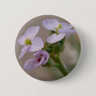 Badge Rond 5 Cm Bouton Fleurs pâles