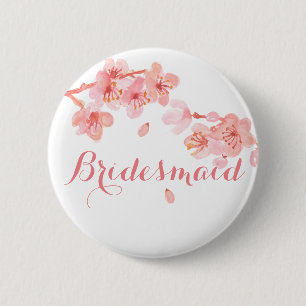 Badge Rond 5 Cm Bouton floral de demoiselle d'honneur de fleurs de