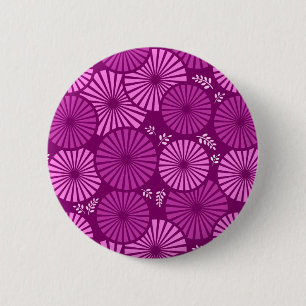 Badge Rond 5 Cm Bouton floral rétro violet