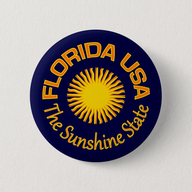 Badge Rond 5 Cm Bouton Floride (Devant)