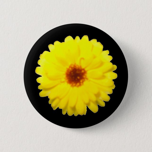 Badge Rond 5 Cm Bouton fluorescent Marigold (Devant)