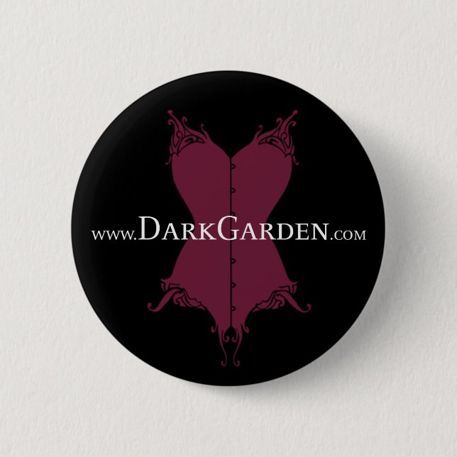 Badge Rond 5 Cm Bouton foncé de jardin (Devant)