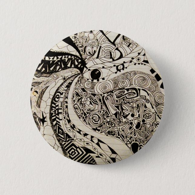 Badge Rond 5 Cm Bouton fou (Devant)