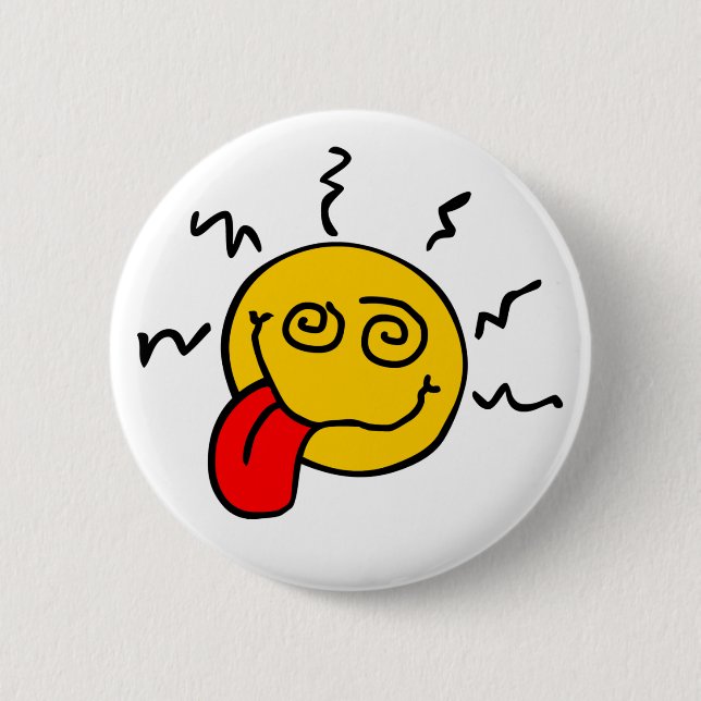 Badge Rond 5 Cm Bouton fou (Devant)