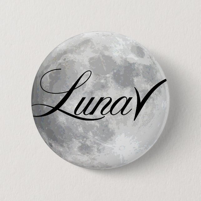 Badge Rond 5 Cm Bouton fou de lune (Devant)