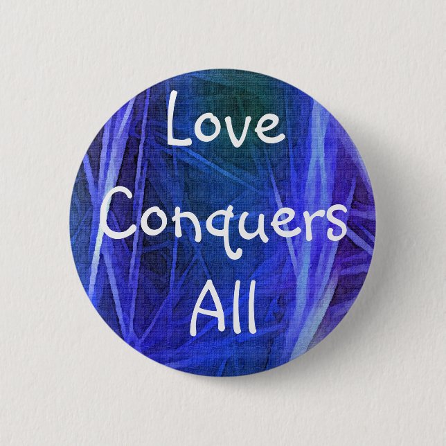 Badge Rond 5 Cm Bouton FRACTAL ART LOVE CONQUÈTE TOUS LES (Devant)