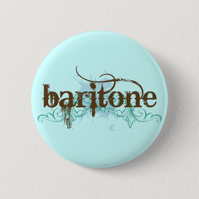 Badge Rond 5 Cm Bouton frais de musique de baryton (Devant)