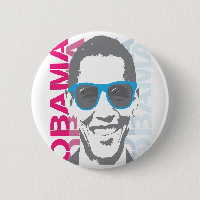 Badge Rond 5 Cm Bouton frais d'Obama 2012 (Devant)