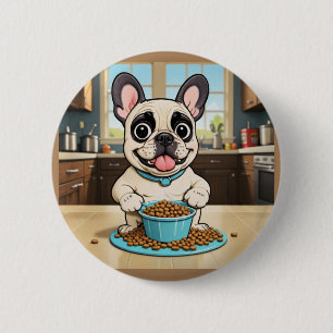 Badge Rond 5 Cm Bouton français Bulldog