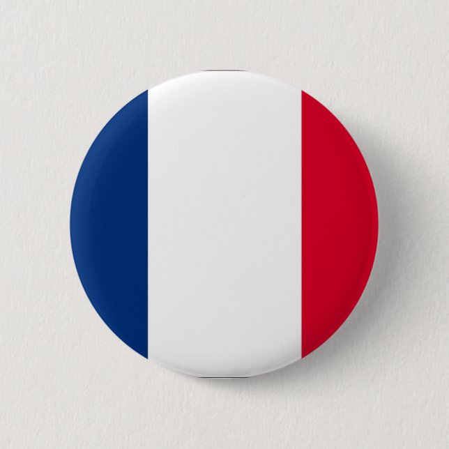 Badge Rond 5 Cm Bouton français de drapeau (Devant)