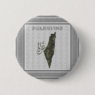Badge Rond 5 Cm Bouton Free Palestine avec motif de foulard palest