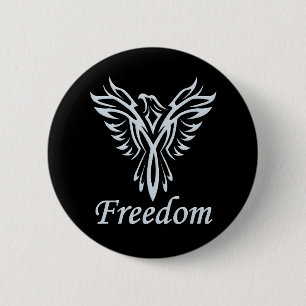 Badge Rond 5 Cm Bouton Freedom Eagle