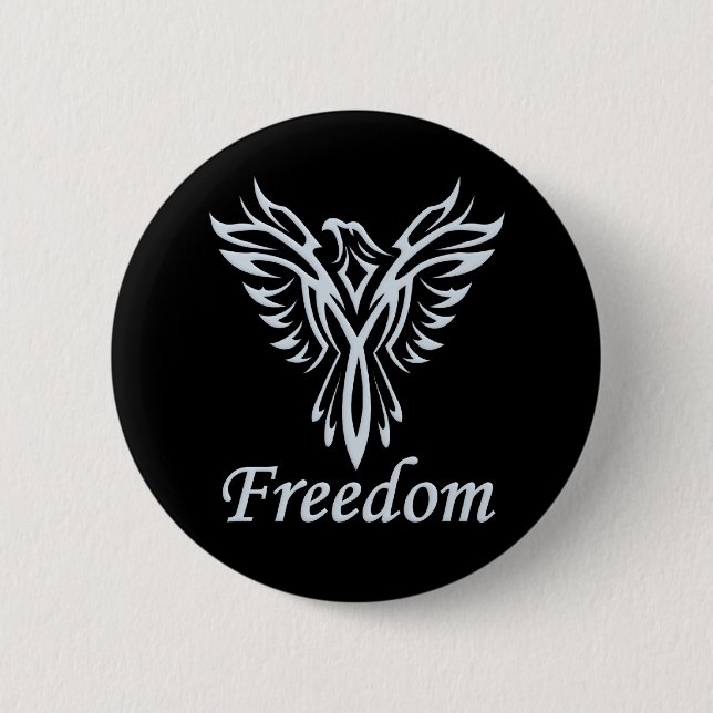 Badge Rond 5 Cm Bouton Freedom Eagle (Devant)