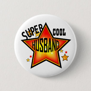 Badge Rond 5 Cm Bouton Funny de Star Star Star Super Cool du mari