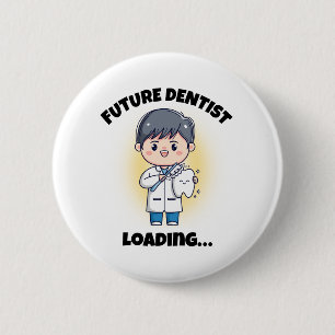 BADGE ROND 5 CM BOUTON FUTUR DENTISTE