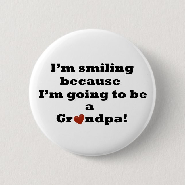 Badge Rond 5 Cm Bouton futur grand-père (Devant)