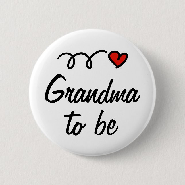 Badge Rond 5 Cm Bouton future grand-mère (Devant)
